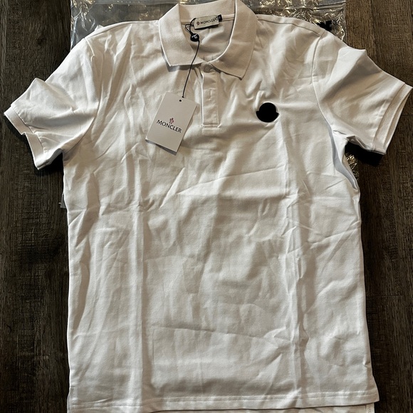 Moncler Classic White Polo Shirt - Picture 1 of 2